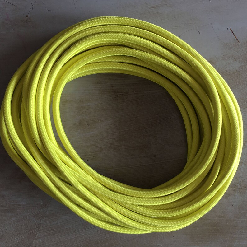 Citrus Yellow Rayon Lamp Cord By The Foot Image 0