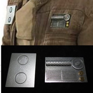 Star Wars Cassian Andor / Cere Junda Jacket Rank Compad Greeblies Prop 3D Printed for Cosplay & Costume Rogue One