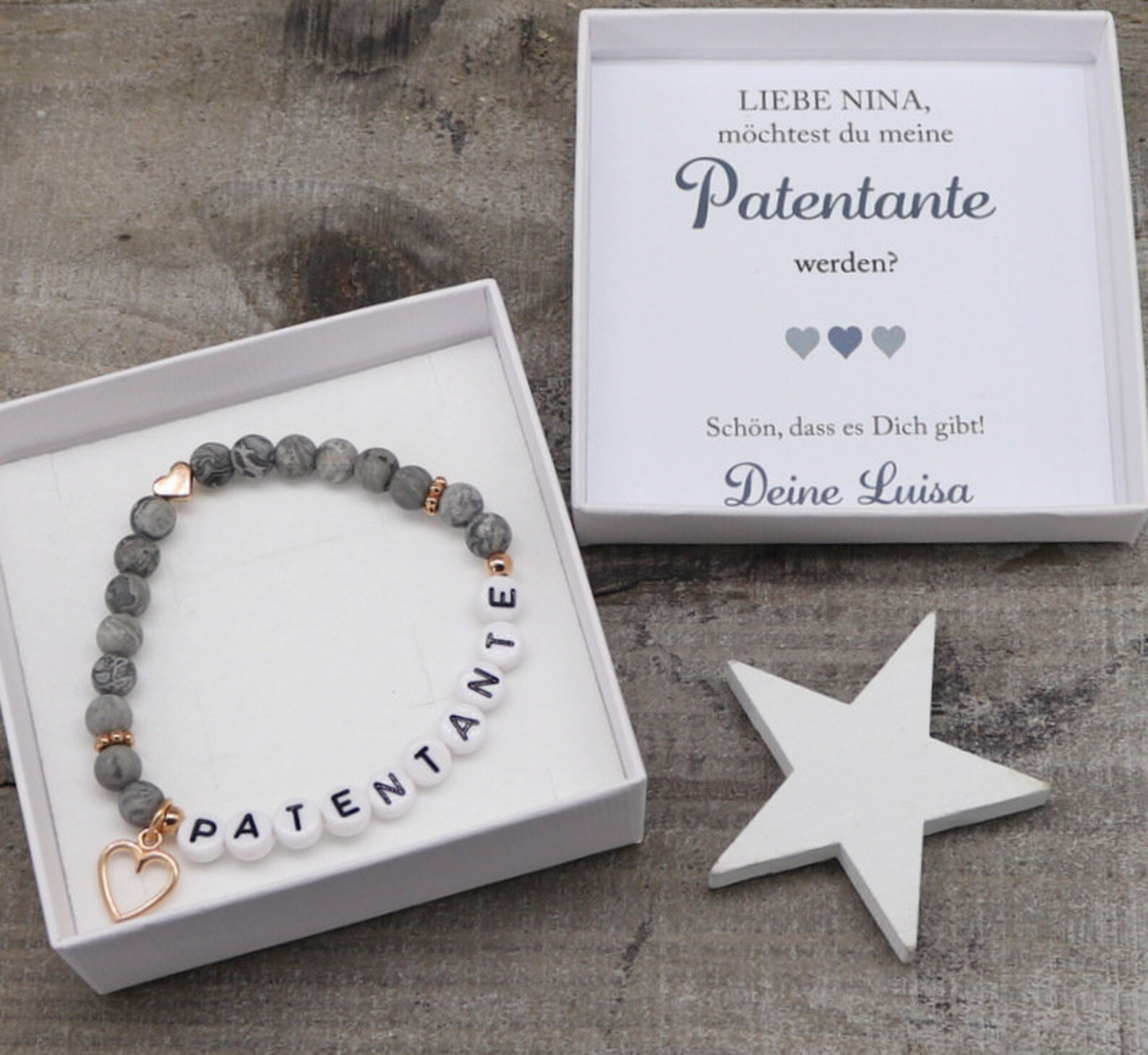 Patentante Geschenk Acryl Puzzle - Lasergraviert Für Geburtstag & Weihnachten