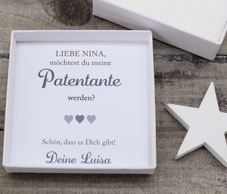 Geschenk Vom Patenkind An Patentante Basteln Geschenk für die 'Patentante' Patentante fragen - Etsy.de