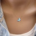 Butterfly necklace, Opal butterfly necklace, Butterfly jewelry, Delicate jewelry, Opal jewelry 