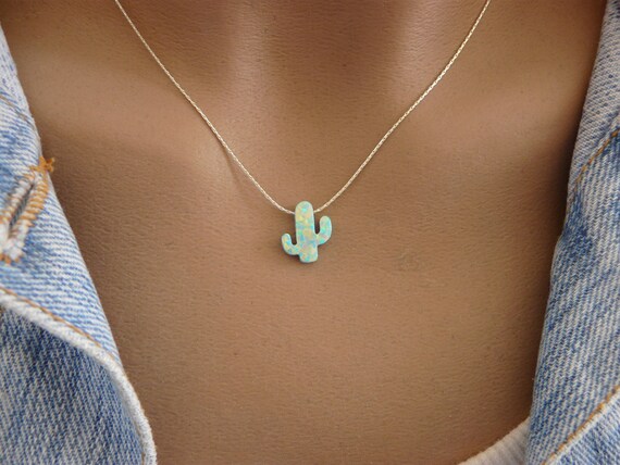 Opal cactus deals necklace