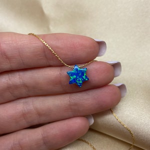 Star of David necklace, Opal Jewish star necklace, Jewish jewelry, Magen David necklace, Israeli jewelry, Israel necklace image 3