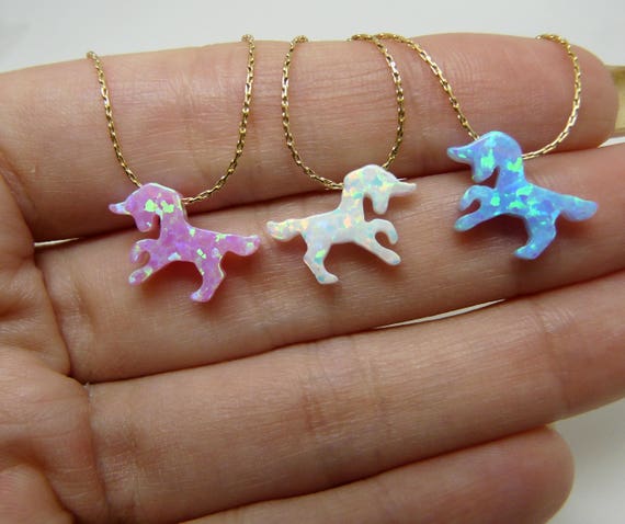 Unicorn Necklace, Unicorn Jewelry, Pink Unicorn, Horse Necklace, Fantasy  Jewelry, Kids Necklace, Unicorn Opal Necklace 
