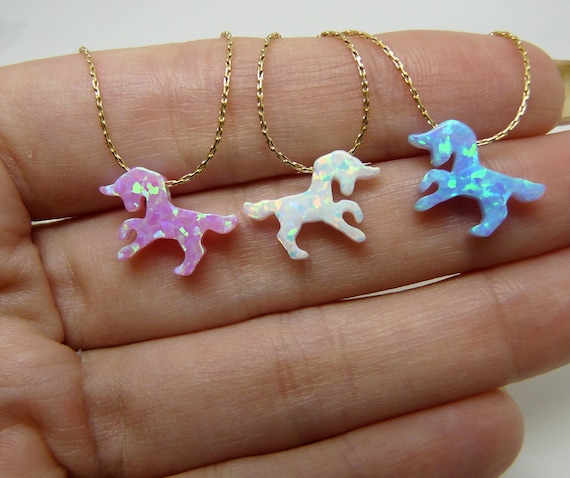 Unicorn Necklace, Unicorn Jewelry, Pink Unicorn, Horse Necklace, Fantasy  Jewelry, Kids Necklace, Unicorn Opal Necklace 