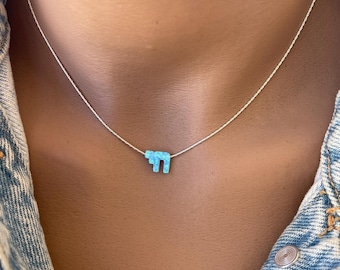 Chai necklace women, Chai necklace, Opal Jewish necklace, Jewish jewelry, Judaica Jewelry, Israeli jewelry, Israel necklace, Hebrew Necklace