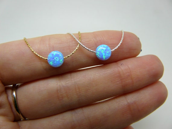 Delicate opal necklace deals