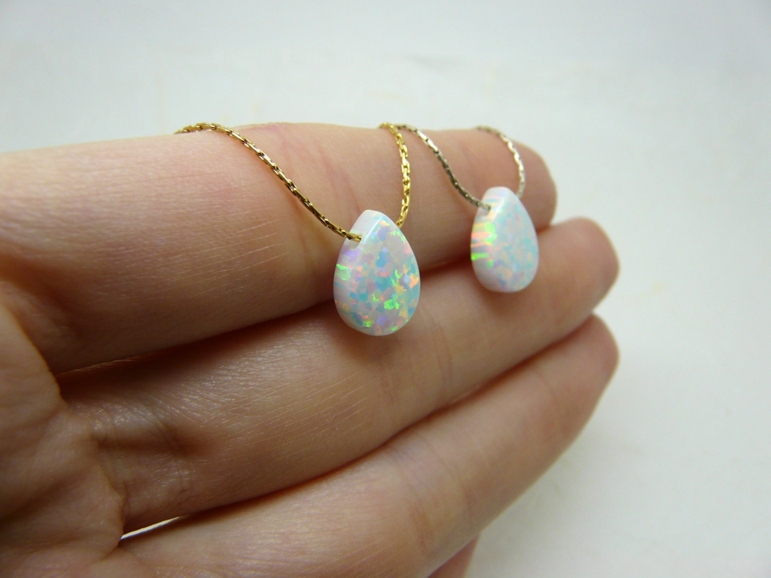 Boucles D'oreilles Pendantes Opale De Feu (création Lab) - Argent, Style Goutte Chic 1,5 Cm, Neuves Sans Emballage