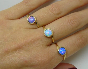 Gold filled Opal ring, Opal jewelry, Gold Filled ring, Dainty ring, Sterling silver opal ring, October birthstone ring