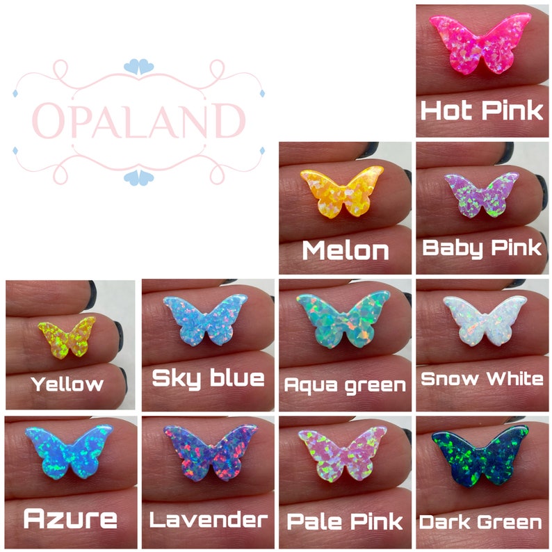 Butterfly necklace, Opal butterfly necklace, Butterfly jewelry, Delicate jewelry, Opal jewelry zdjęcie 9