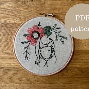 Feminist &#39;Power&#39; Hand Embroidery Pattern: Modern Needlecraft Art (PDF Pattern)