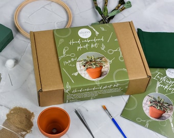 3D Stumpwork Plant Embroidery Kit: DIY Craft for Beginners