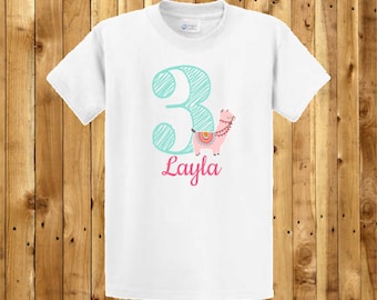 Llama Birthday Shirt