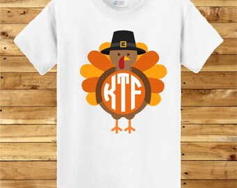 Acción de Gracias Monogram camisa de Turquía