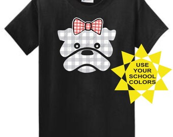 Bulldog Tshirt with Rhinestone Eyes