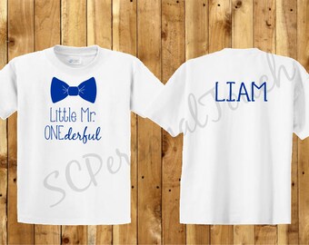 First Birthday Mr One derful First birthday shirt