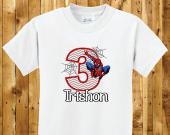 Spider Man camiseta de cumpleaños