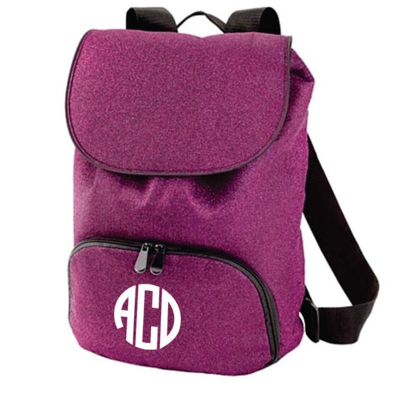 pink glitter bookbag