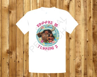 Moana and Maui Birthday Shirt