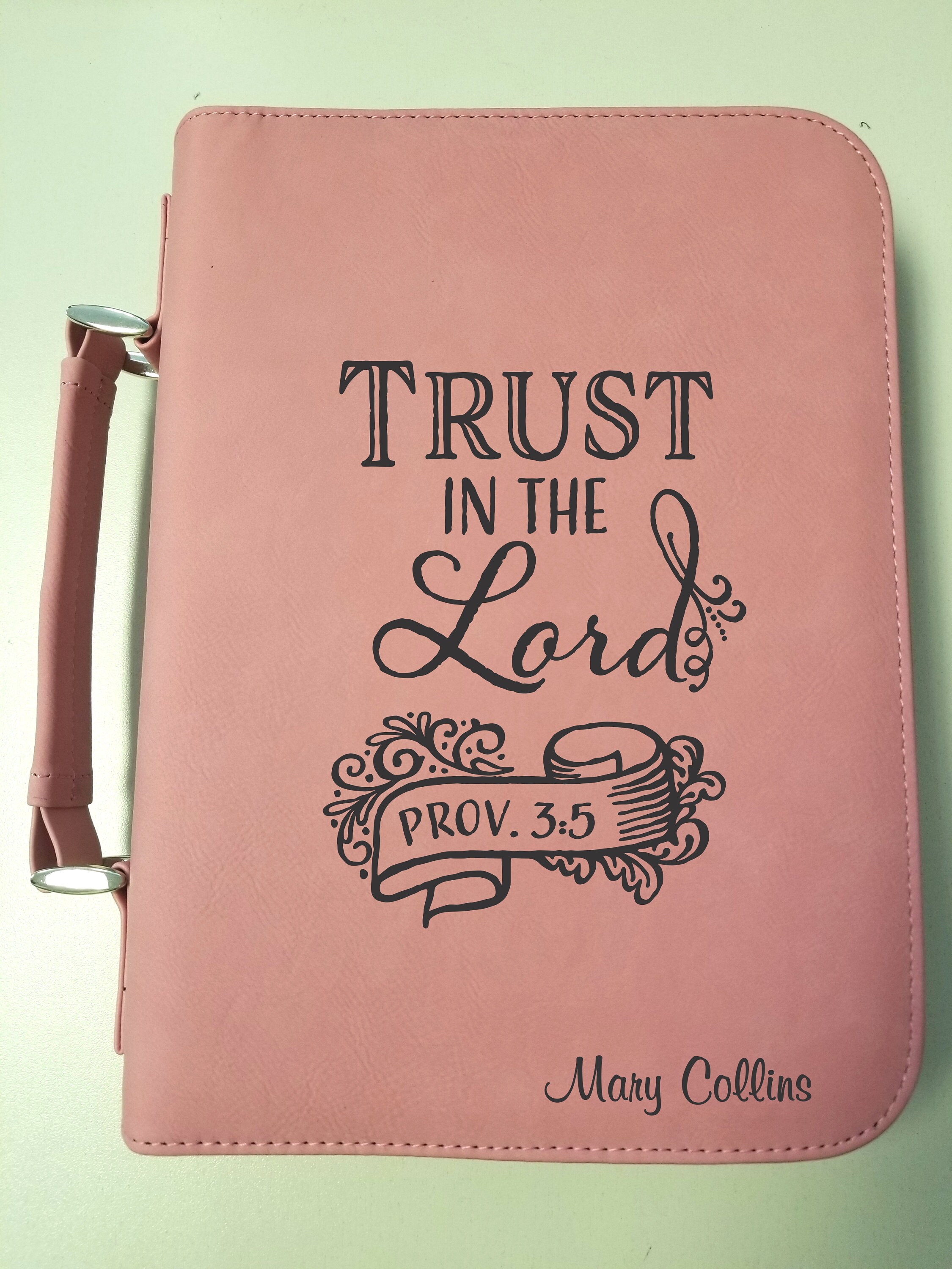 Solid Pink Bible Cover Personalized Bible Cover Etsy