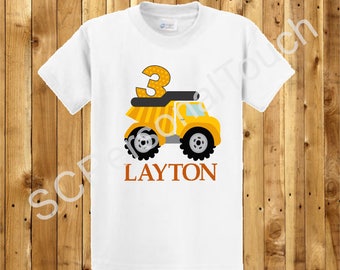 Dump Truck Construction Birthday Shirt