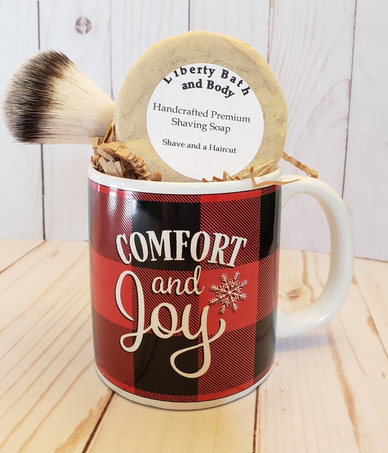 Shaving Soap With Brush and Mug Gift Set Gifts For Him Etsy