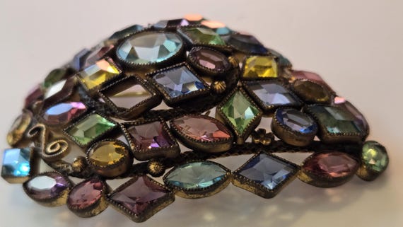 Large Unsigned Hobe Wire Wrap Bezel Set Cabochon … - image 10