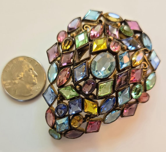 Large Unsigned Hobe Wire Wrap Bezel Set Cabochon … - image 2