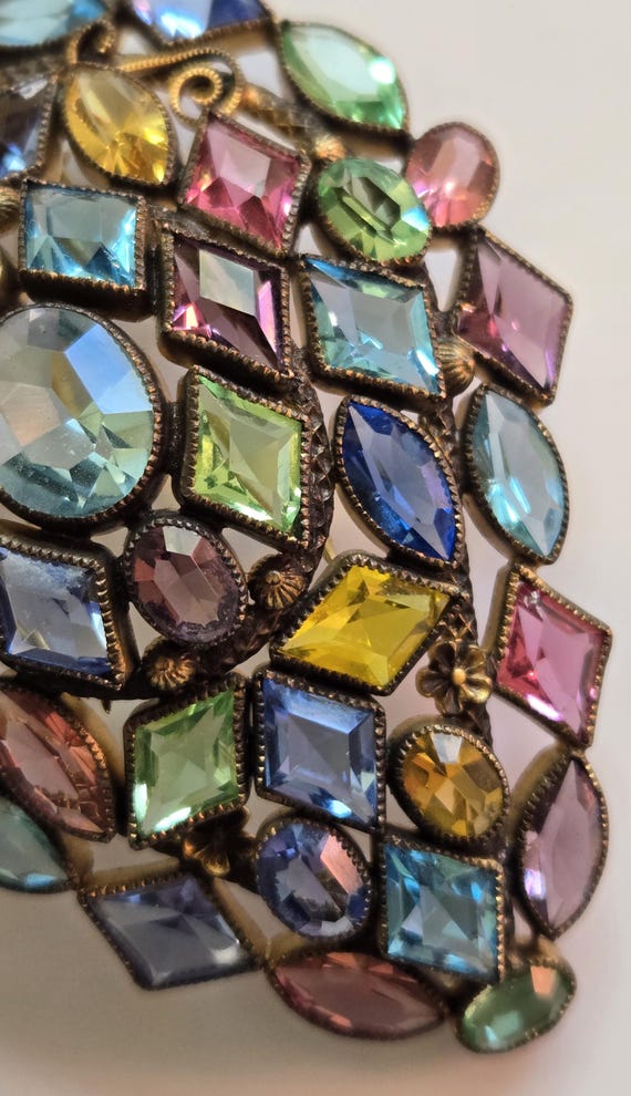 Large Unsigned Hobe Wire Wrap Bezel Set Cabochon … - image 5