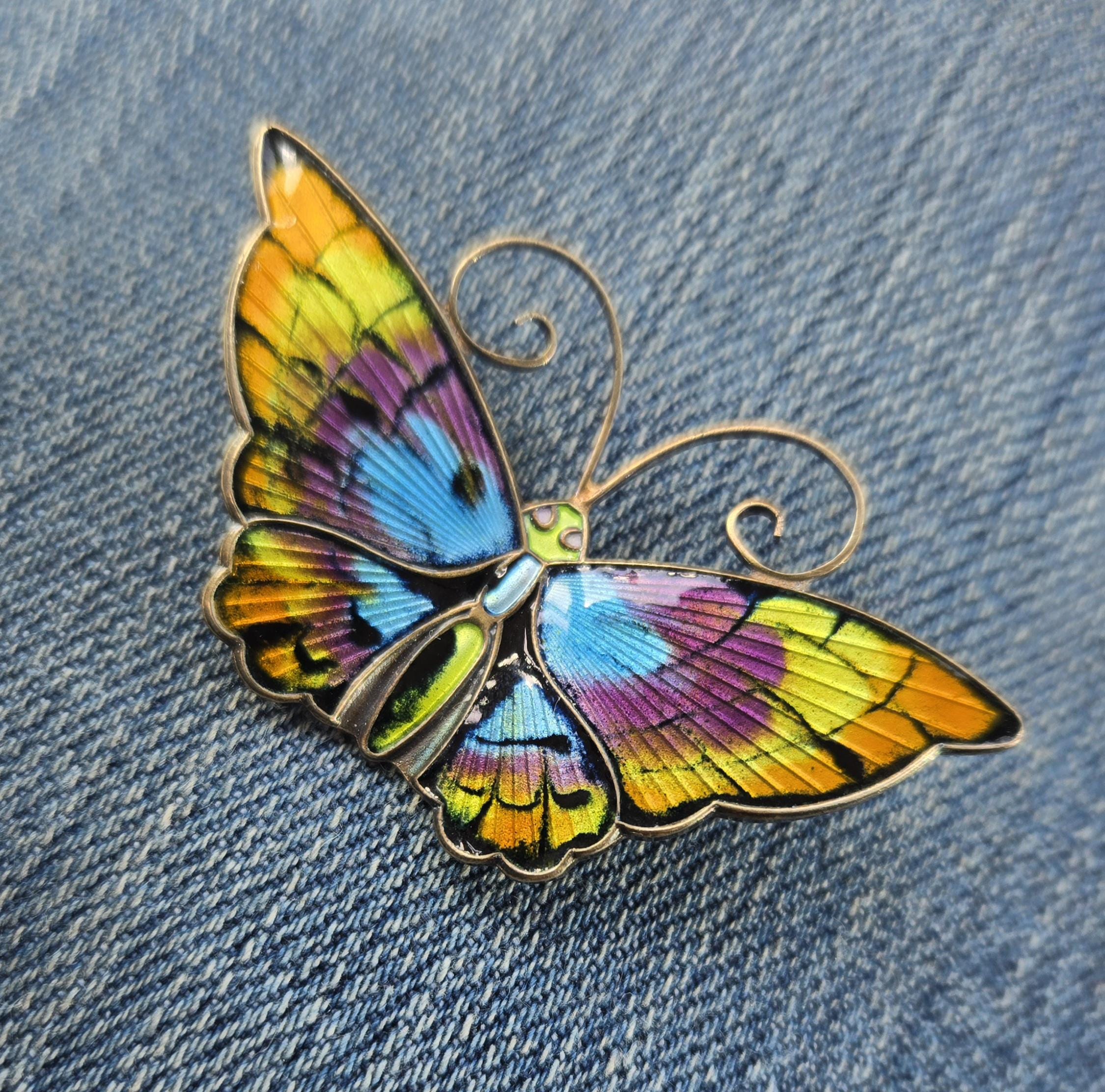 DAVID-ANDERSEN ノルウェー 蝶 ブローチ  シルバー925 David Andersen Butterfly - Etsy