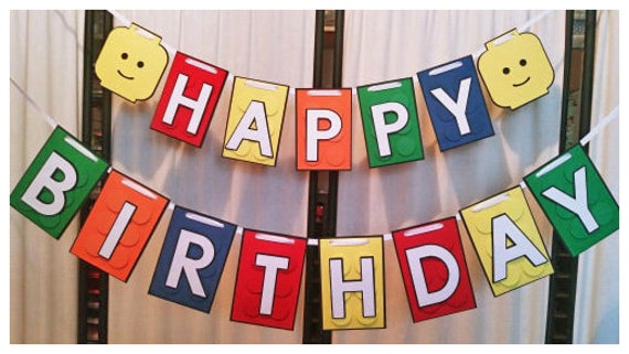 Building Blocks Party, Lego Birthday Banner, Building Brick Theme Birthday Banner, Lego Party ,Lego Party Decorations Il_570xn