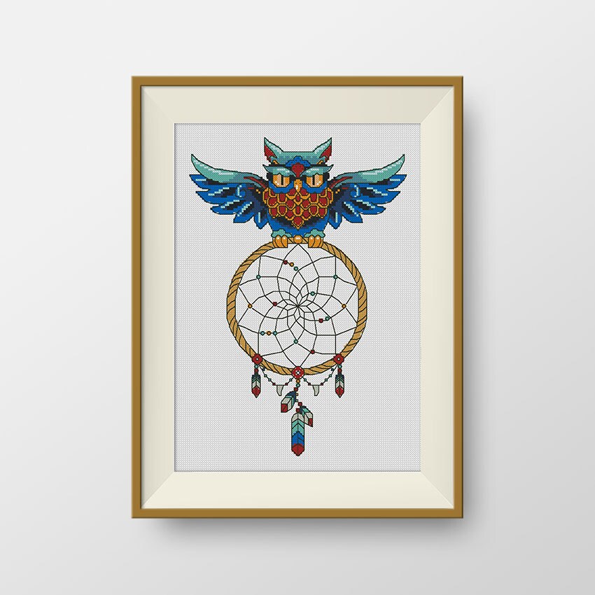 BUY 2 GET 1 FREE Owl dream catcher Cross Stitch Pattern pdf | Etsy