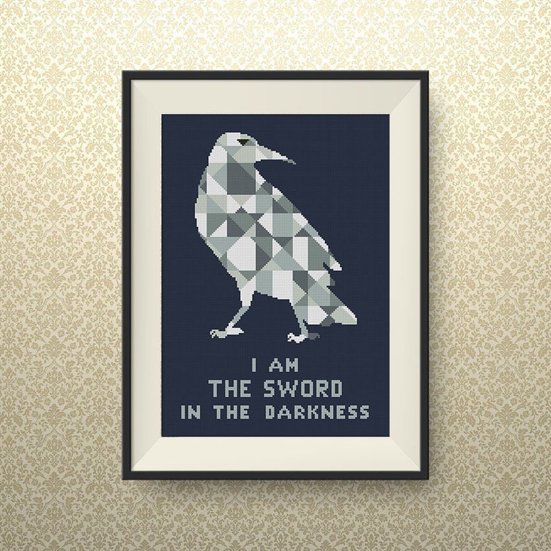 Game of Thrones cross stitch pattern GET 1 FREE Black Raven cross stitch pattern Instant Download #P345 Geometric cross stitch BUY 2