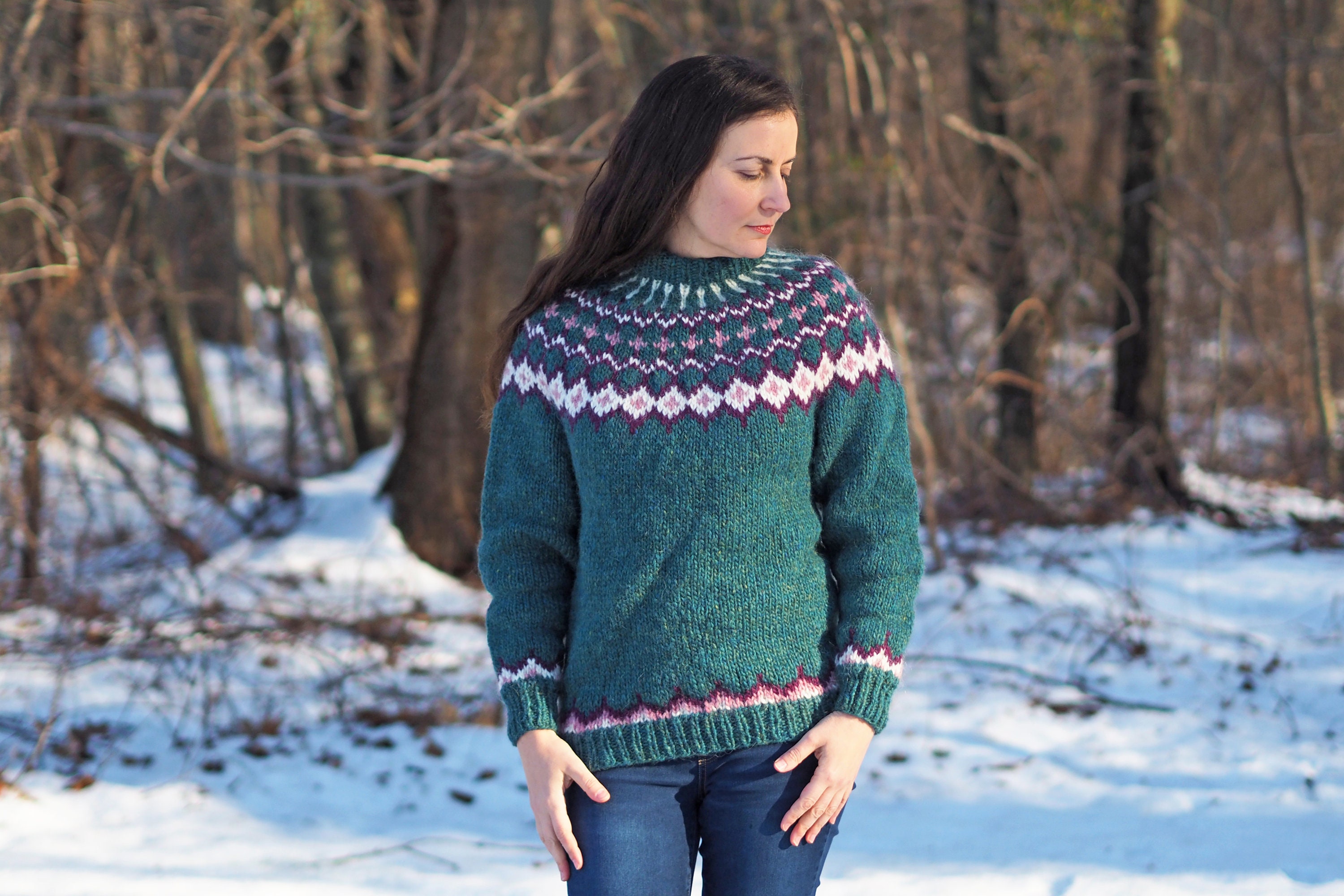 Maglione in lana Lopi islandese di gelso taglia adulto extra