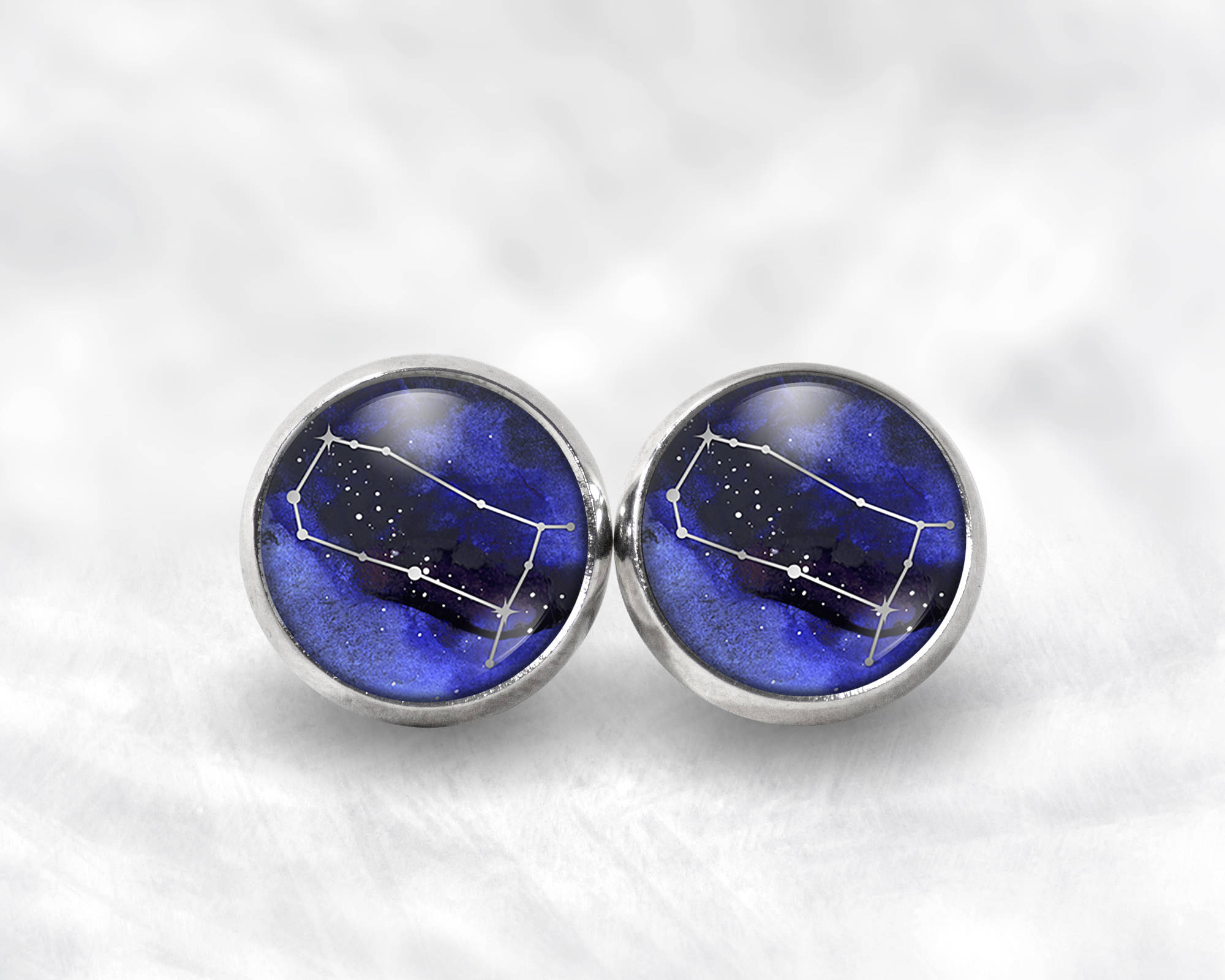 Gemini Constellation Stud Earrings Gemini Earrings Etsy