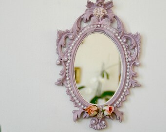 Shabby chic mirror, Pink Purple, Rococo
