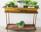 Bronze rings, 50 39 s style footed planter, plant