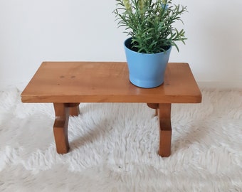 Tabouret de ferme en bois , vintage ,chevet, porte plantes