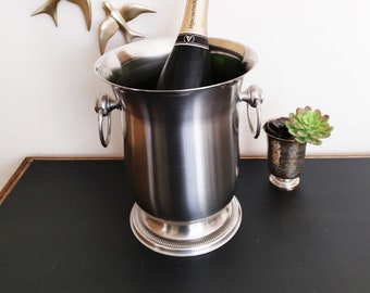 Jean Couzon stainless steel Champagne bucket, ice bucket, cooler