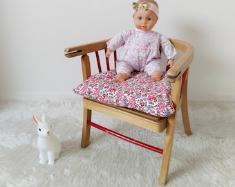 Potty chair, Baumann children's wooden armchair, Liberty style fabric