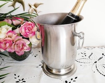 Jean Couzon stainless steel Champagne bucket, ice bucket, cooler