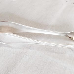 Christofle silver-plated sugar tongs, Albi model; antique French