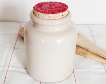Preserving pot, Meaux mustard pot, old stoneware, antique pottery, vintage French