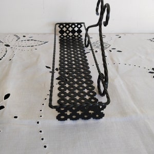 Spice rack in black openwork metal, Mategot style image 5