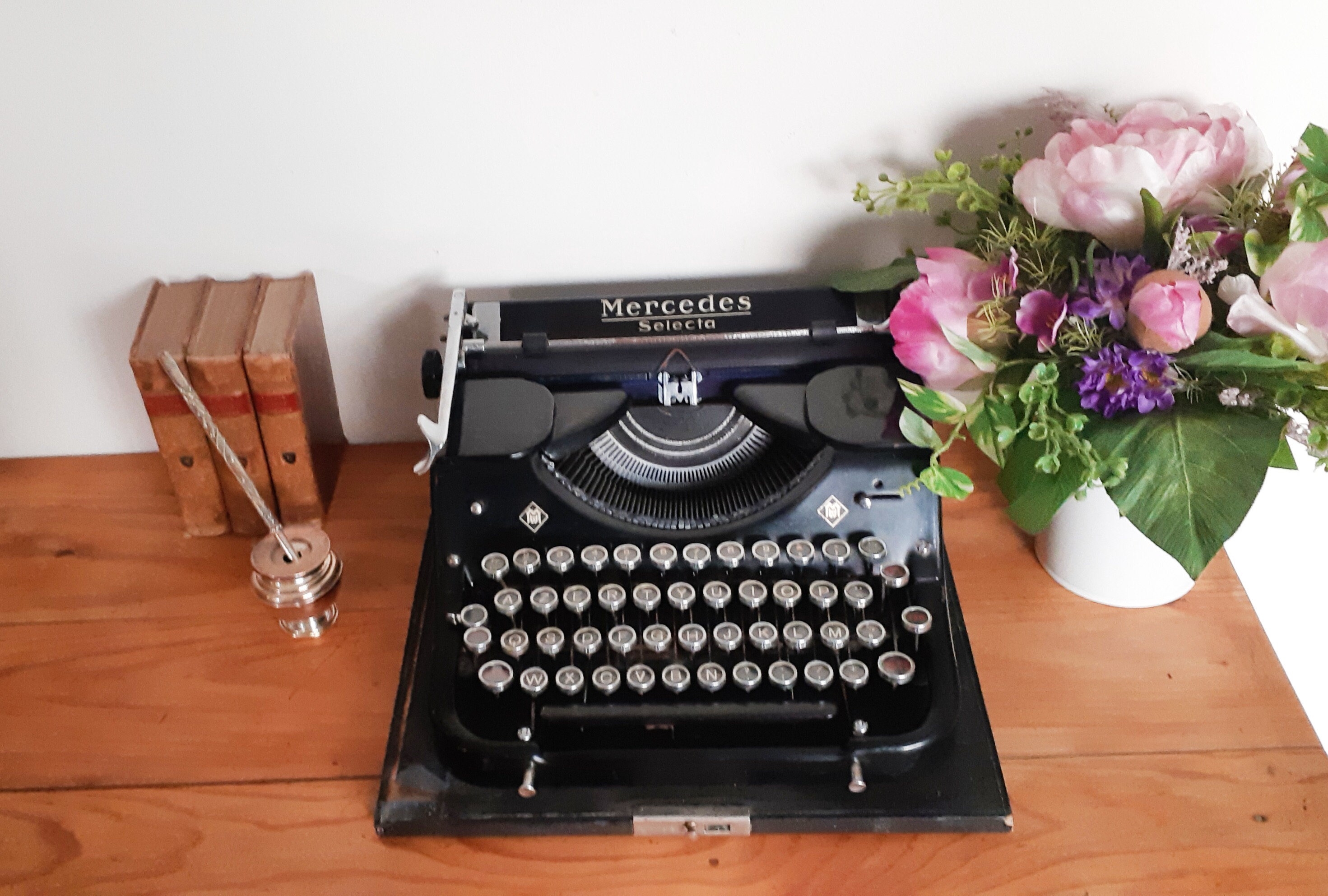 Machine à Écrire Portable Mercedes Selecta , Vintage Fonctionnelle