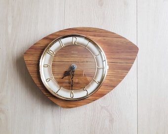 Brown and gold formica pendulum, vintage, 1950s, functional