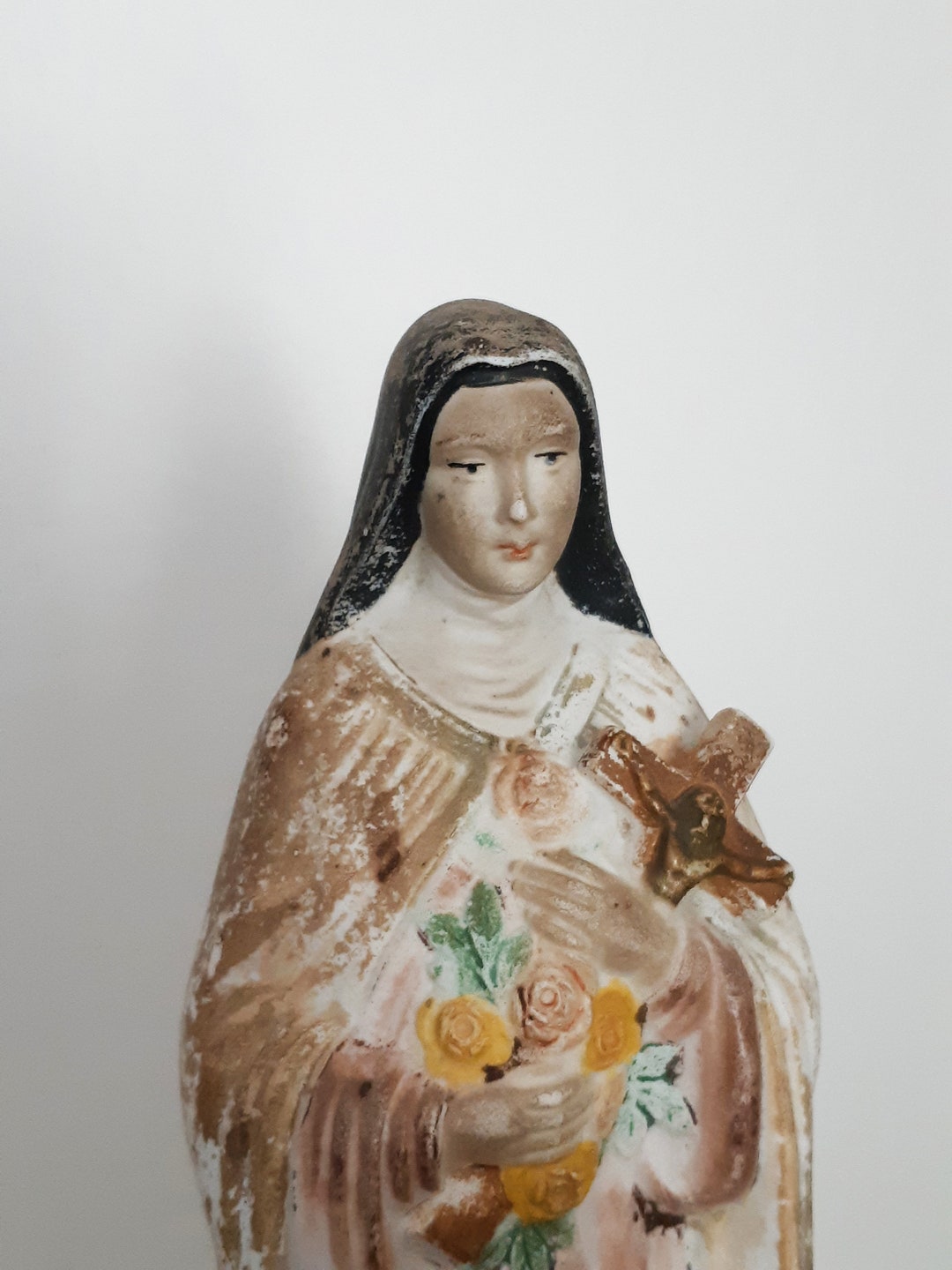 Polychrome Matte Porcelain Statue of Saint Therese of the Child Jesus ...