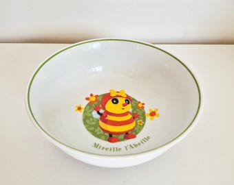 Bol de porcelana de Guy Degrenne, Mireille la Abeja, 14 cm, "Criaturas Divertidas"