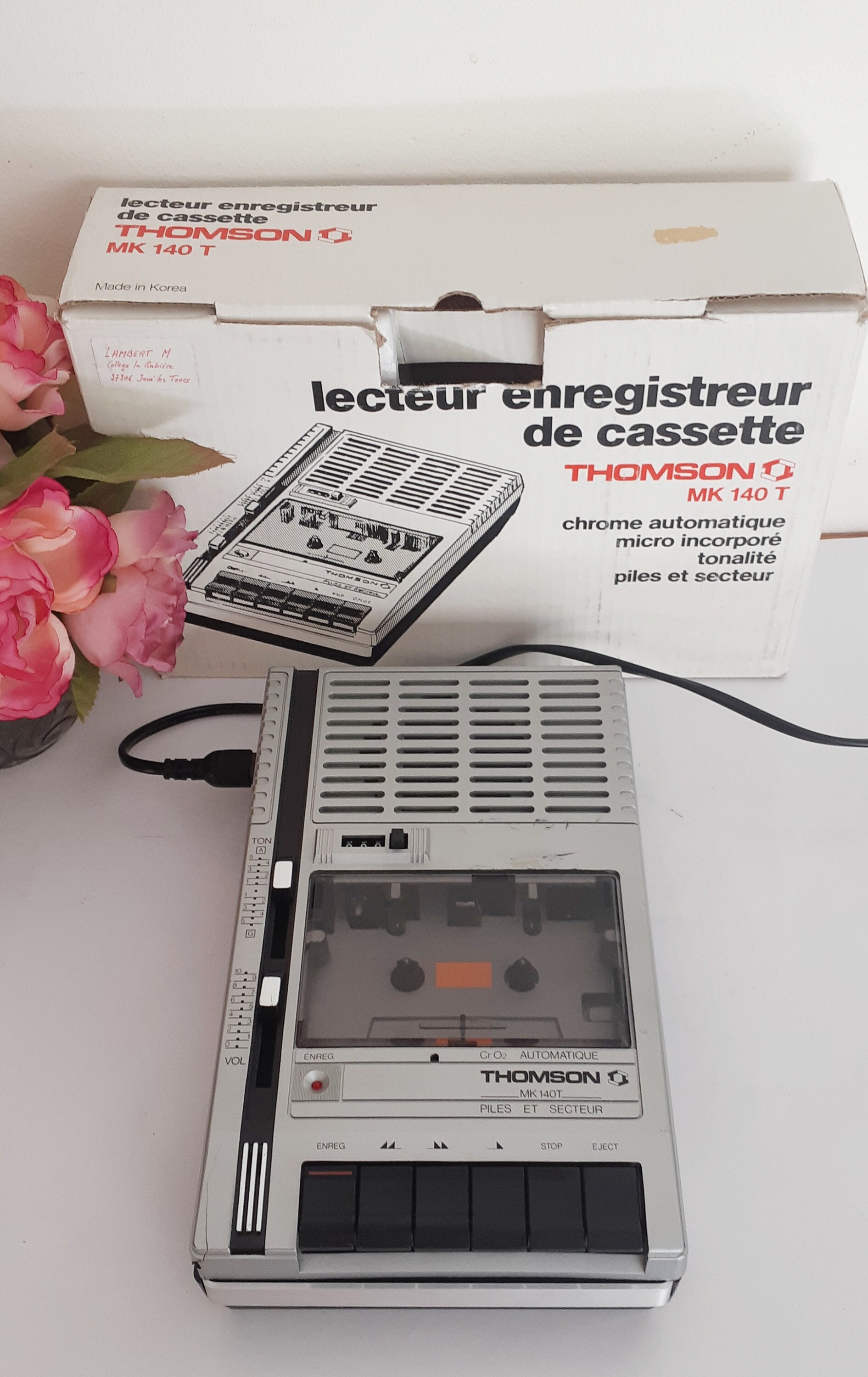 MAGNÉTOPHONE À CASSETTE pour enfant, lecteur/enregistreur, GORTHEX avec  micro EUR 39,00 - PicClick FR