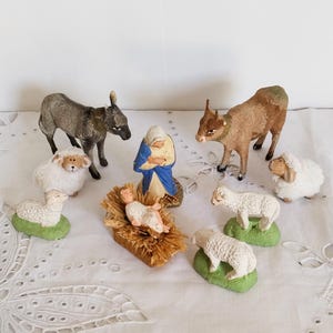 Gammal julkrubba, Devineau, figurer, julkrubba, jul